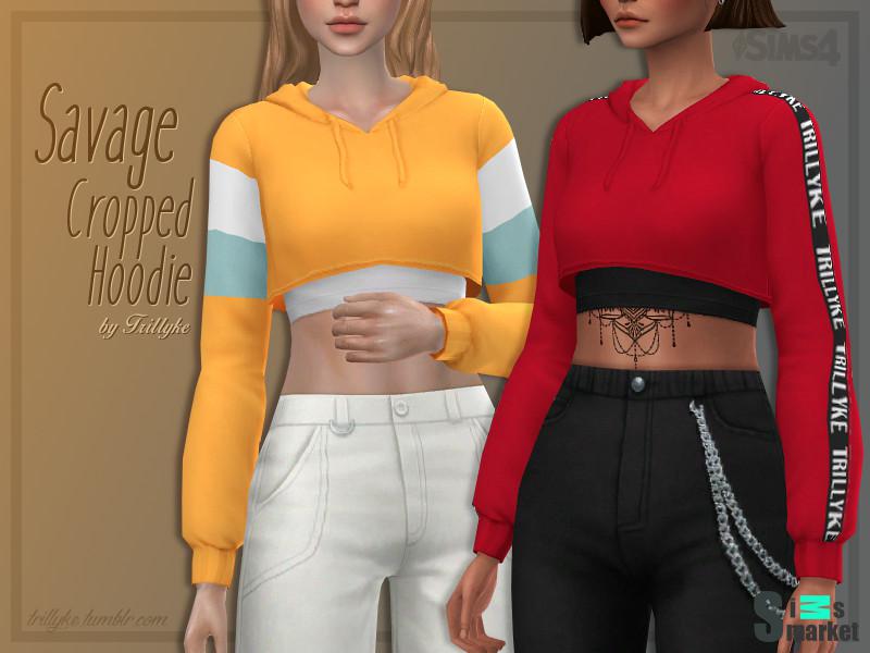Худи Savage от Trillyke для Симс 4. Скачать мод