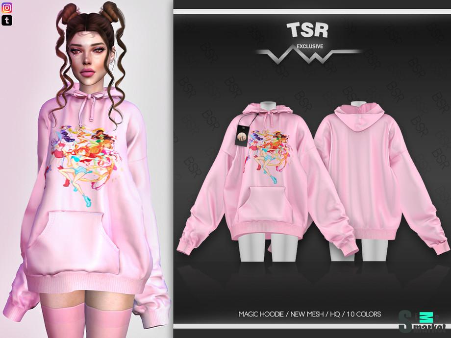 Худи Winx by busra-tr для Симс 4. Скачать мод