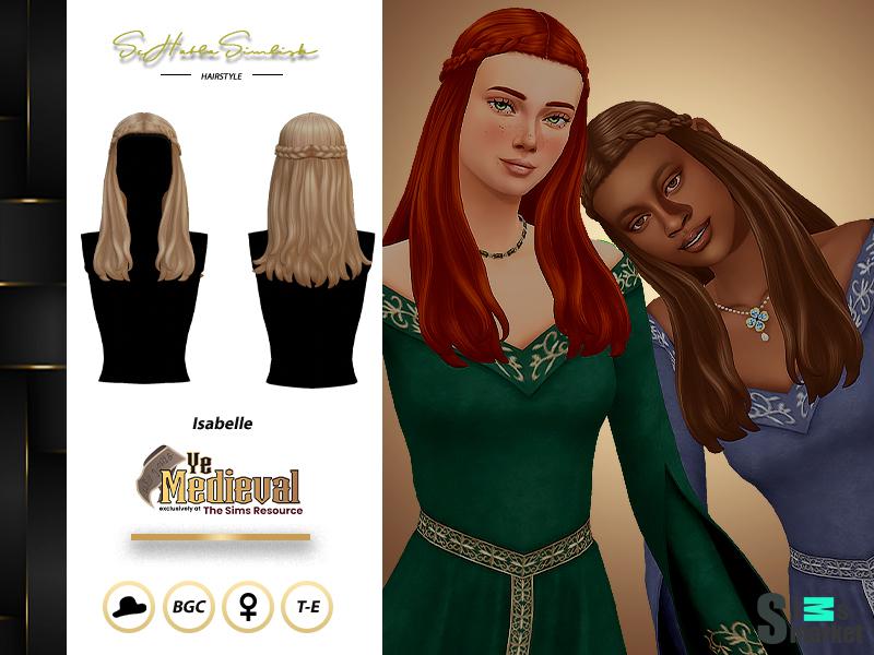 Isabelle Hairstyle by sehablasimlish для Симс 4. Скачать мод
