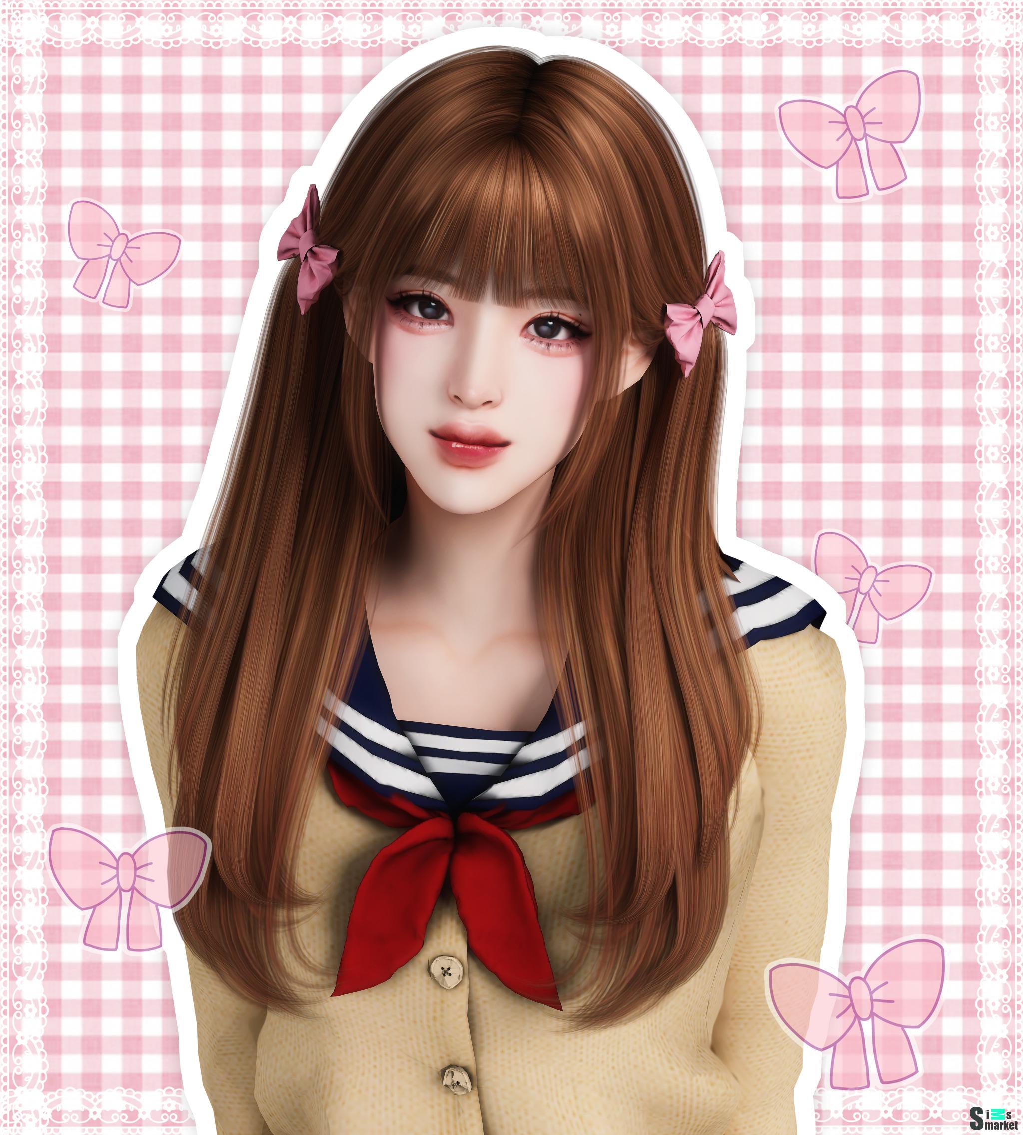 [JINO] HAIR N5 RABBIT для Симс 4. Скачать мод