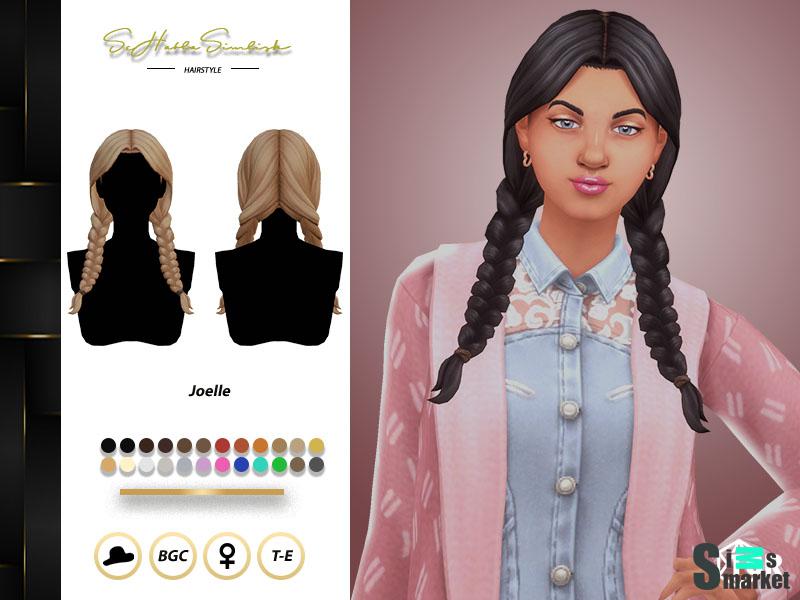 Joelle Hairstyle by sehablasimlish для Симс 4. Скачать мод