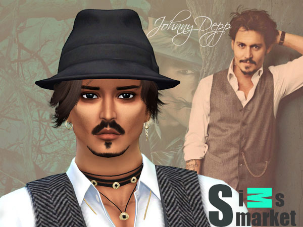 Johnny Depp от Jolea для Симс 4. Скачать мод