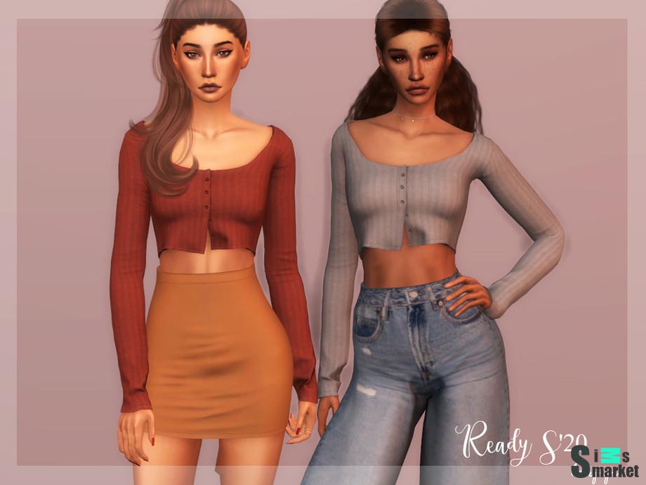 Кардиган TP347 by laupipi для Симс 4. Скачать мод