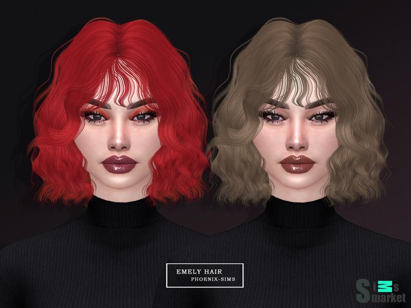 Каре с чёлкой для Симс 4. Скачать мод