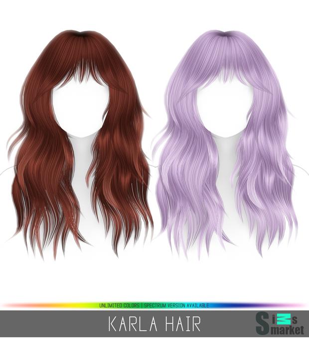 KARLA HAIR для Симс 4. Скачать мод