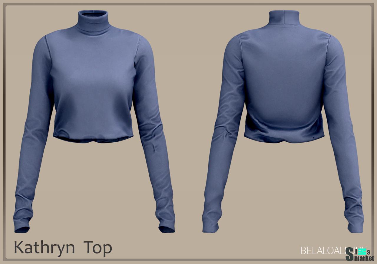 "Kathryn top" BELALOALLURE для Симс 4. Скачать мод