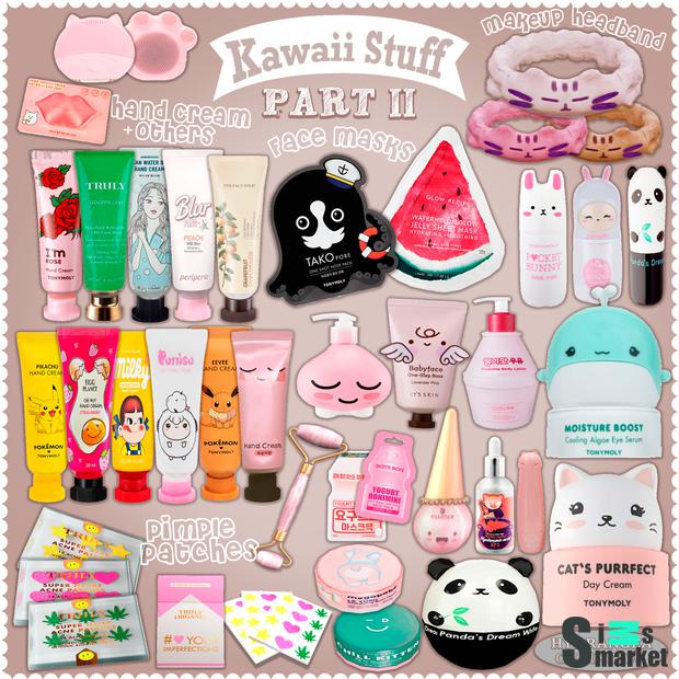Kawaii Stuff II Cosmetics | Hydrangea для Симс 4. Скачать мод