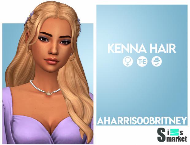Kenna Hair для Симс 4. Скачать мод