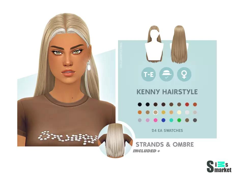 Kenny Hairstyle от simcelebrity00 для Симс 4. Скачать мод