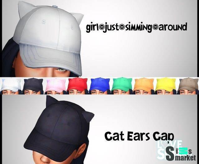 Кепка Cat Ears Cap от gjsa-sims-4 для Симс 4. Скачать мод