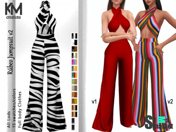 [km] rubeo jumpsuit v2 - the sims 4 для Симс 4. Скачать мод
