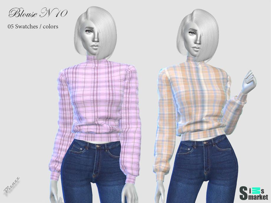 Кофта Ladies by pizazz для Симс 4. Скачать мод