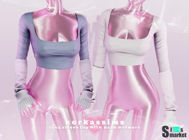 кофточка от korkassims для Симс 4. Скачать мод