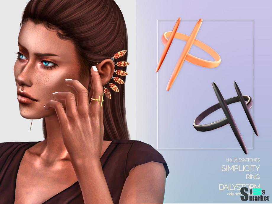 Кольца Simplicity by DailyStorm для Симс 4. Скачать мод
