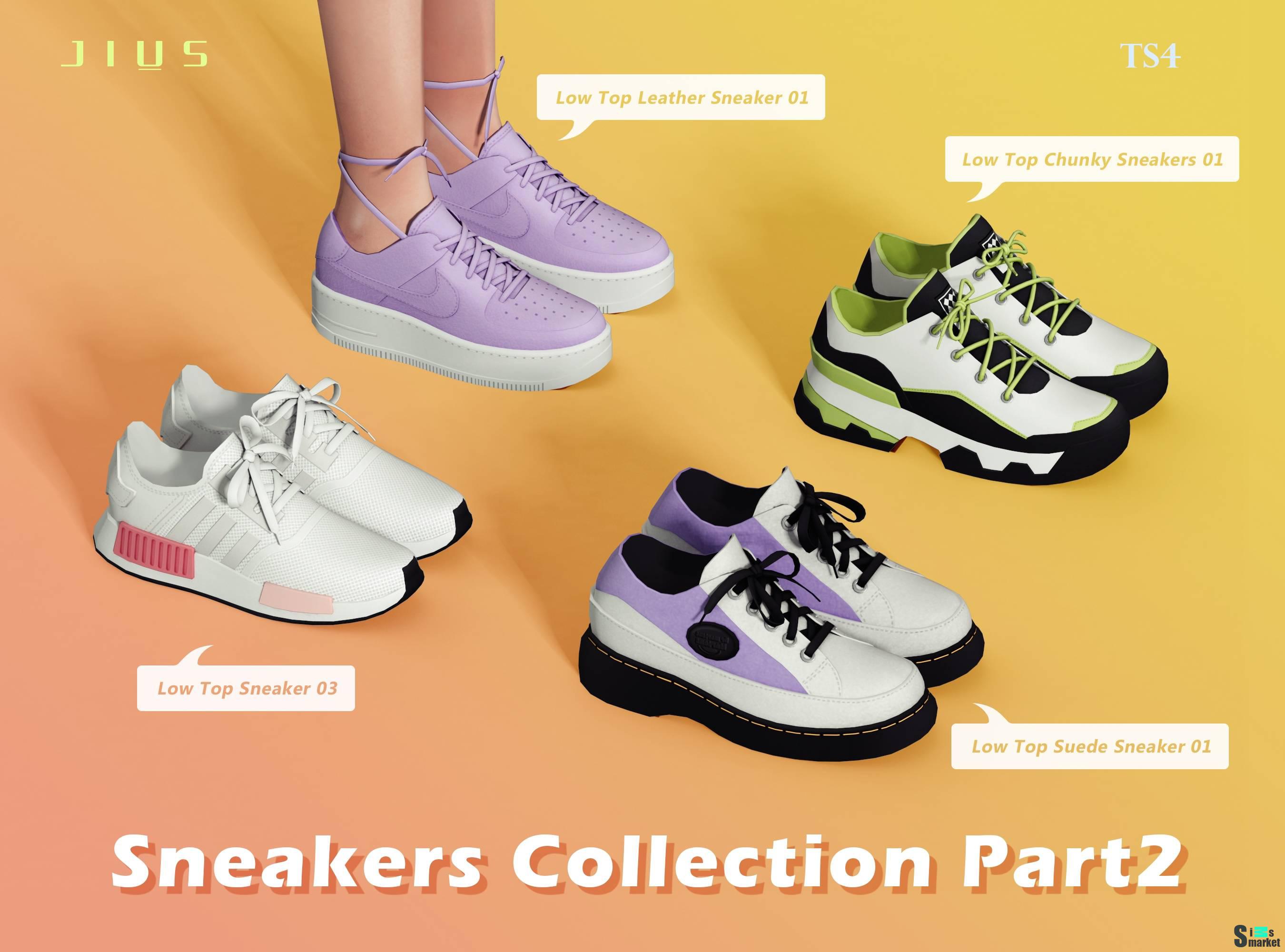 Коллекция обуви "Sneakers Collection Part 2" для Симс 4 для Симс 4. Скачать мод