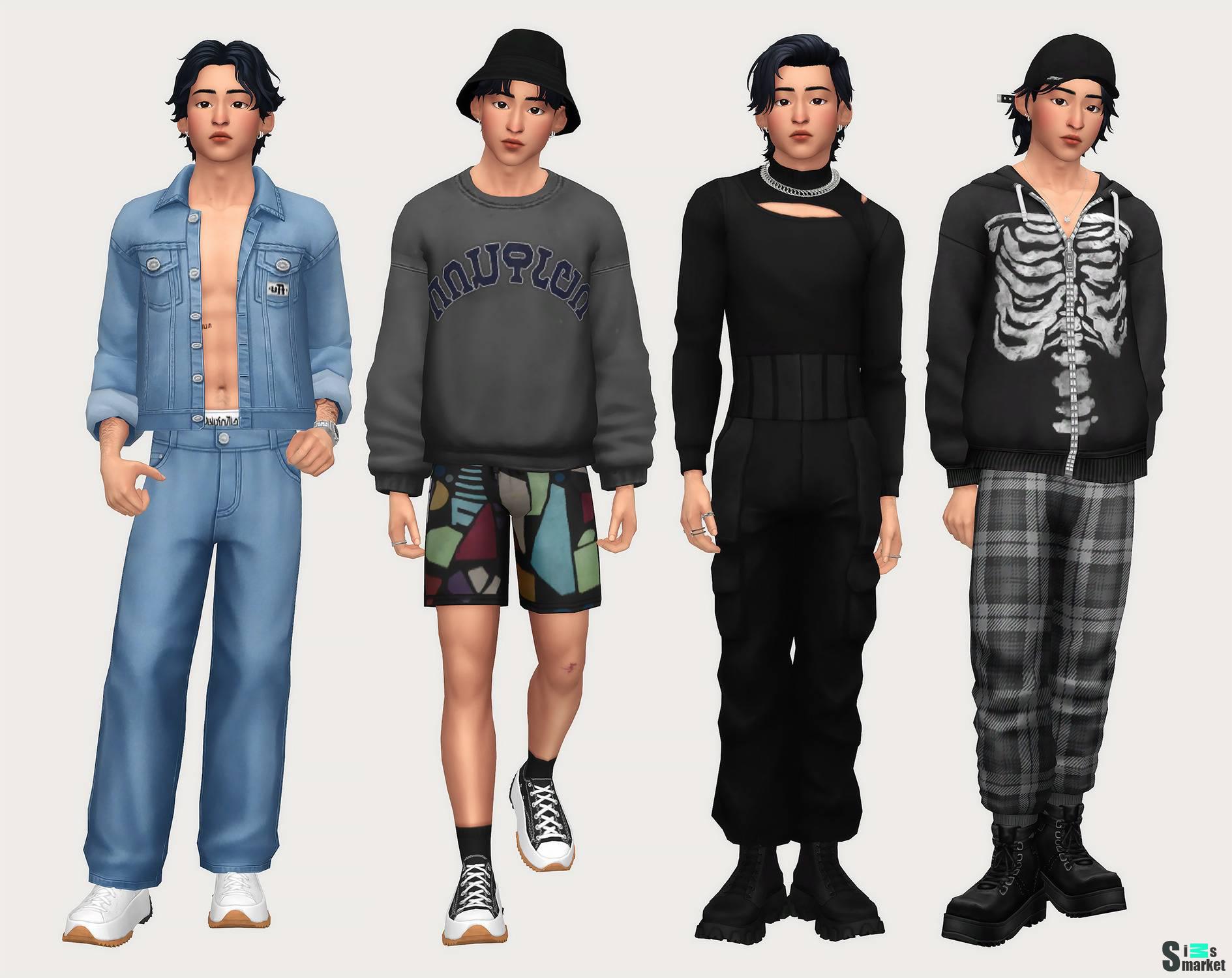 Коллекция одежды для симов "yuhwas wardrobe" для Симс 4 для Симс 4. Скачать мод  Коллекция одежды для симов "yuhwas wardrobe" для Симс 4 для Симс 4. Скачать мод