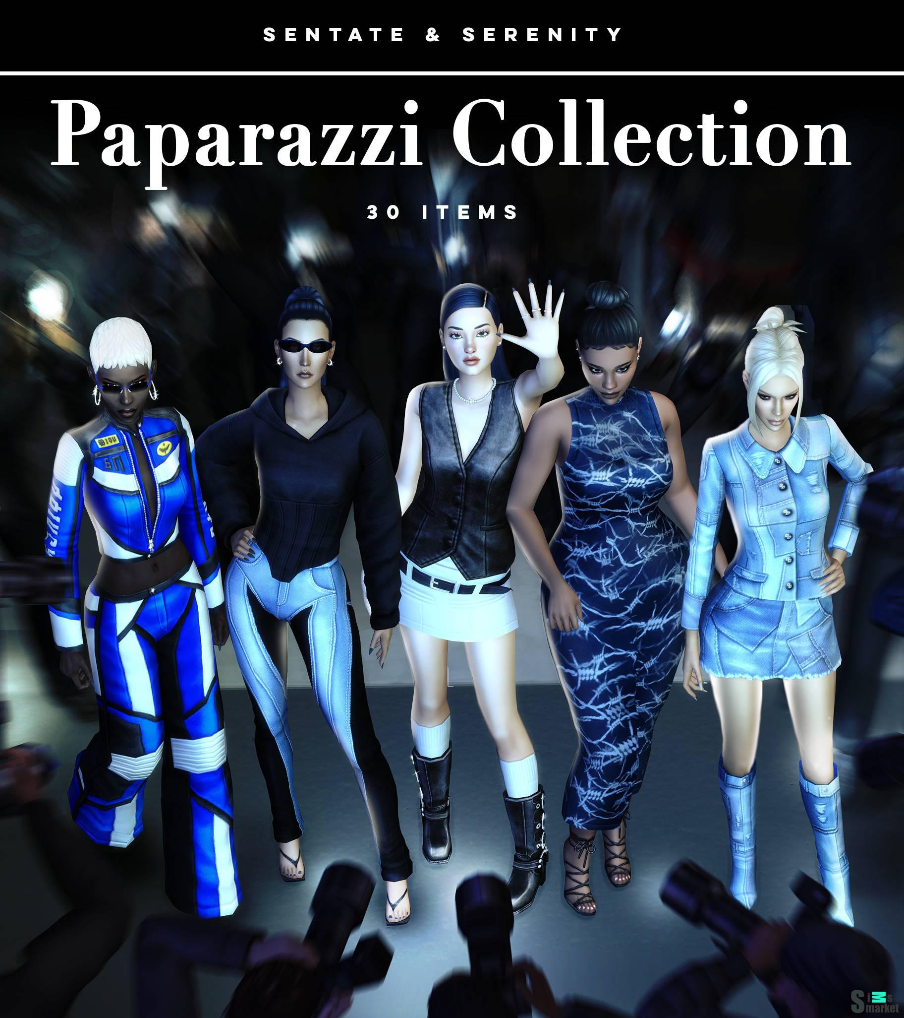Коллекция одежды и обуви. Часть1 "The Paparazzi Collection" для Симс  для Симс 4. Скачать мод