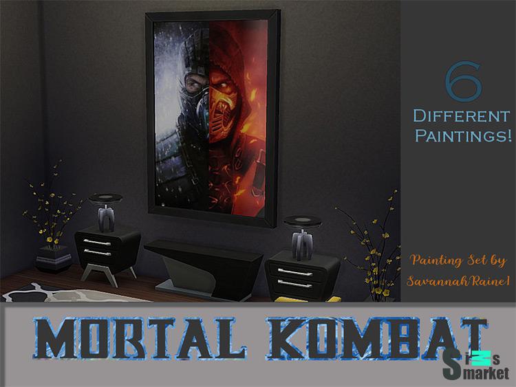 Коллекция принтов Mortal Kombat для Симс 4. Скачать мод