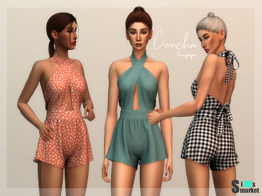 Комбез Concha by laupipi  для Симс 4. Скачать мод