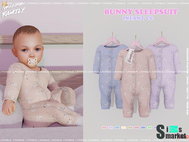 Комбез "Infant Sleepsuit ✨🐇" - для Симс 4 для Симс 4. Скачать мод