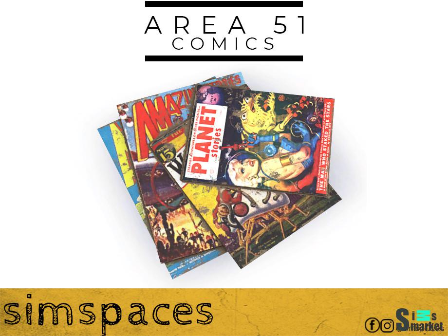 Комиксы Area 51 by simspaces для Симс 4. Скачать мод
