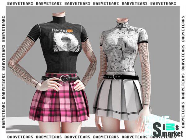 Комплект Heart skirt  для Симс 4. Скачать мод