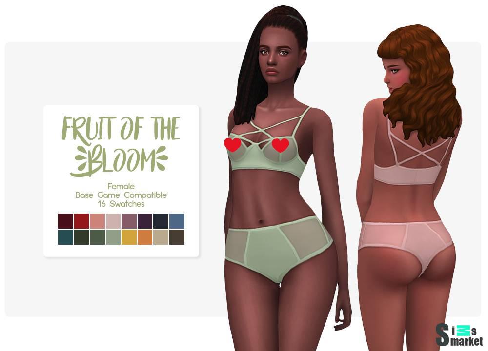 Комплект нижнего белья "Fruit of the Bloom Set" для Симс 4 для Симс 4. Скачать мод