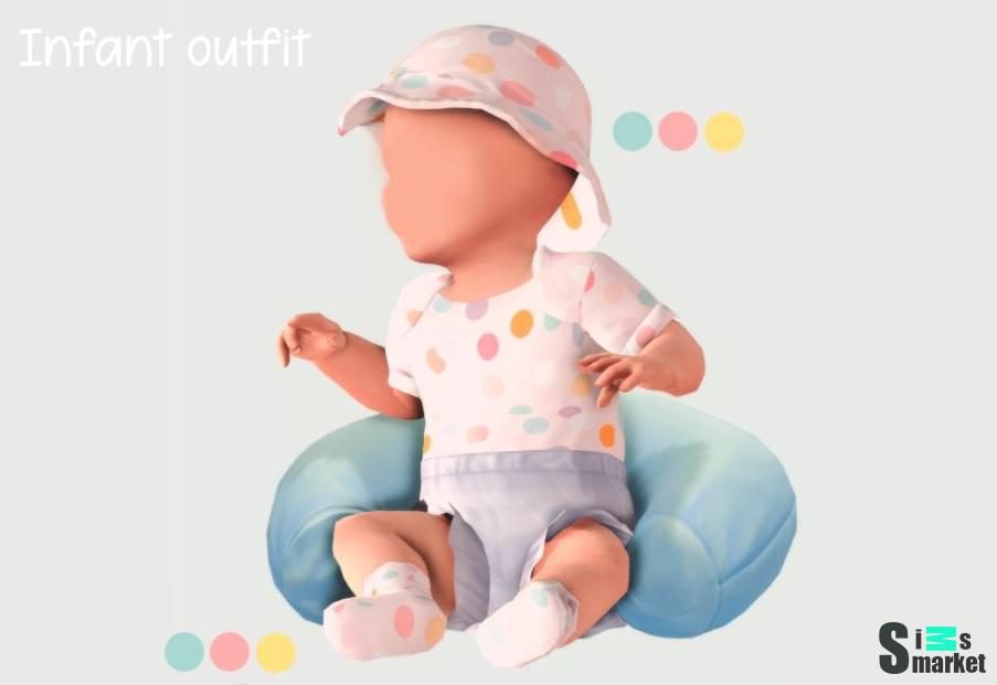 Комплект одежды для младенцев "Infant outfit set" от  littletodds   для Симс 4. Скачать мод