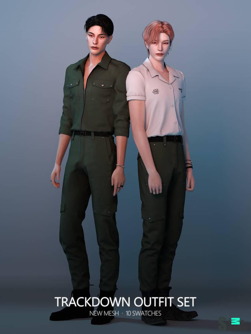 Комплект одежды для симов "Trackdown Outfit Set" для Симс 4 для Симс 4. Скачать мод