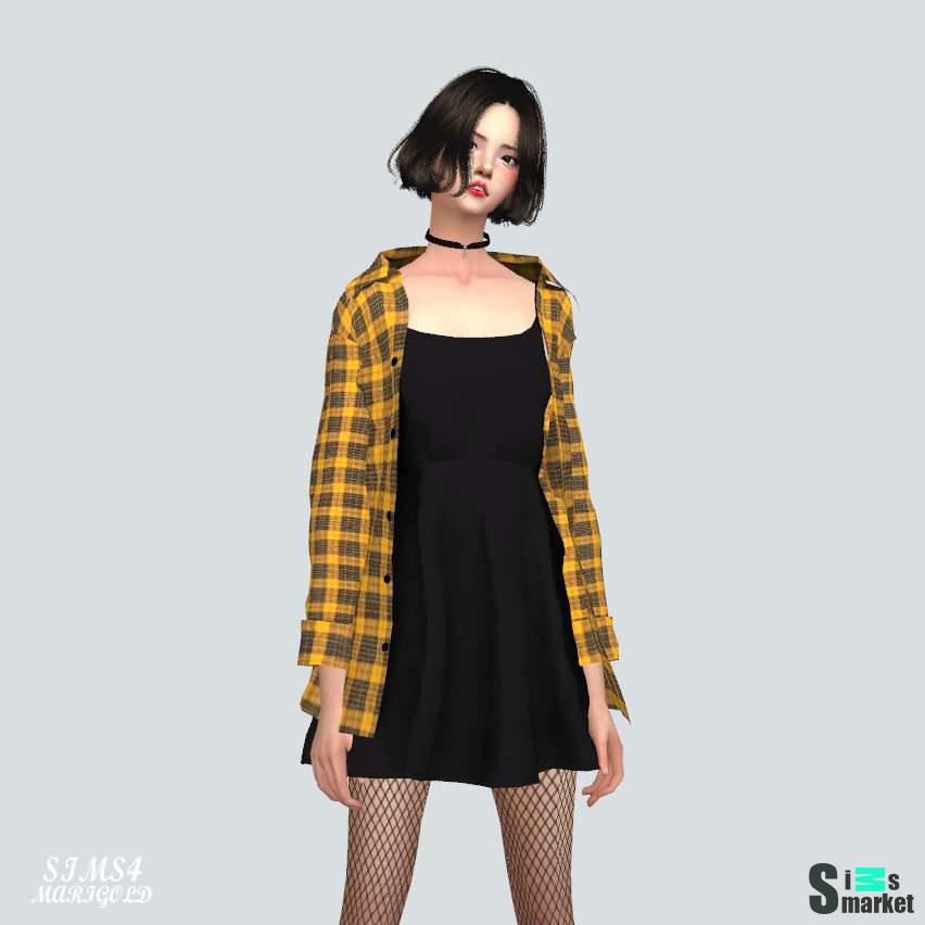 Комплект "Shirt With Dress" для Симс 4 для Симс 4. Скачать мод