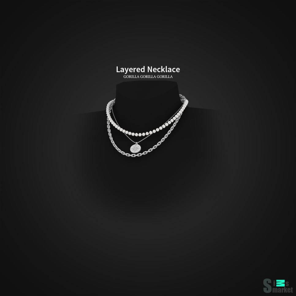 Комплект украшений "Layered Necklace" для Симс 4 для Симс 4. Скачать мод