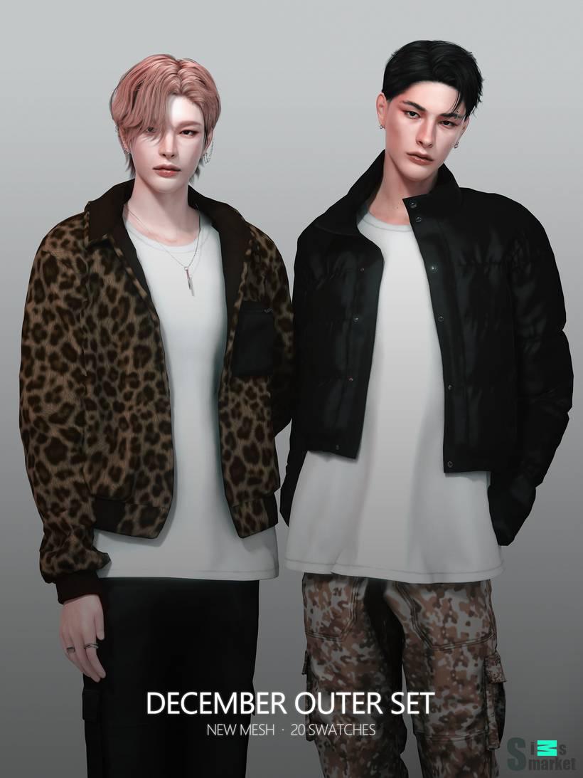 Комплекты для симов "December Outer Set" для Симс 4 для Симс 4. Скачать мод