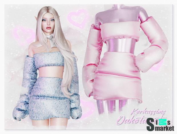 korkassims_Dakota_skirt для Симс 4. Скачать мод