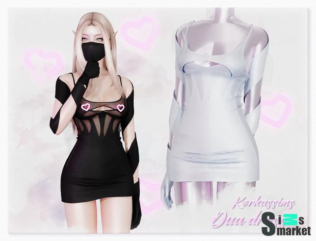 korkassims_Dua_dress для Симс 4. Скачать мод