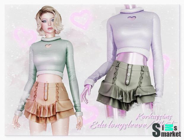 korkassims_Eda_longsleeve для Симс 4. Скачать мод