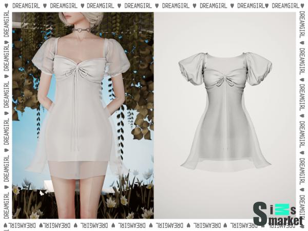 Короткое платье by dreamgirl для Симс 4. Скачать мод