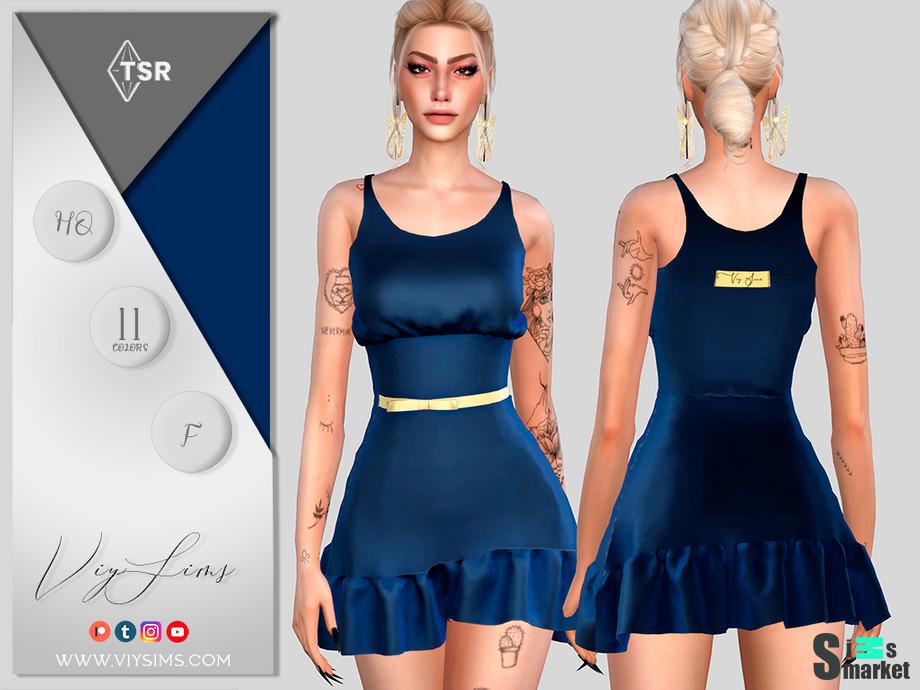 Короткое платье by Viy Sims для Симс 4. Скачать мод