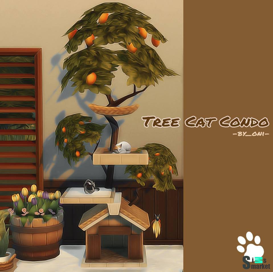 Кошачье дерево "Tree Cat Condo" для Симс 4 для Симс 4. Скачать мод