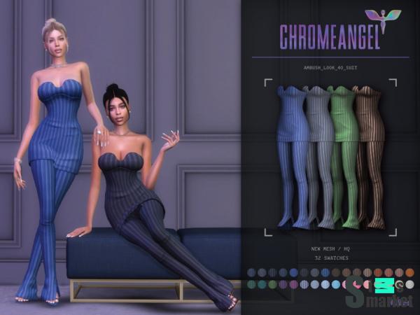 Костюм ambush by chromenagel для Симс 4. Скачать мод