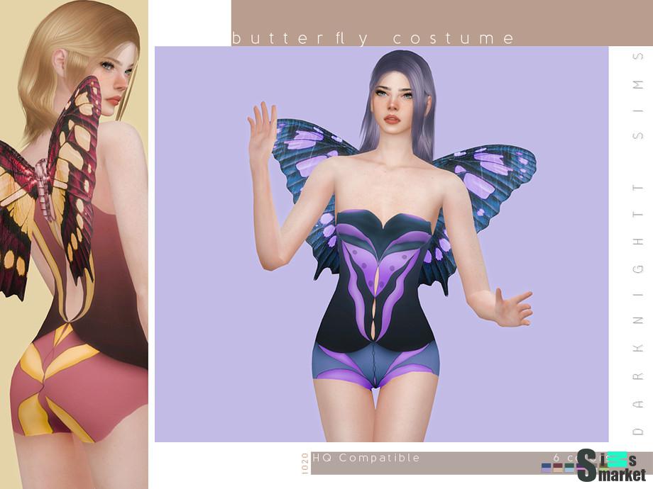 Костюм Butterfly by DarkNighTt для Симс 4. Скачать мод