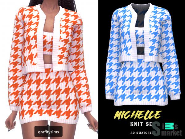 Костюм michelle by grafity-cc для Симс 4. Скачать мод