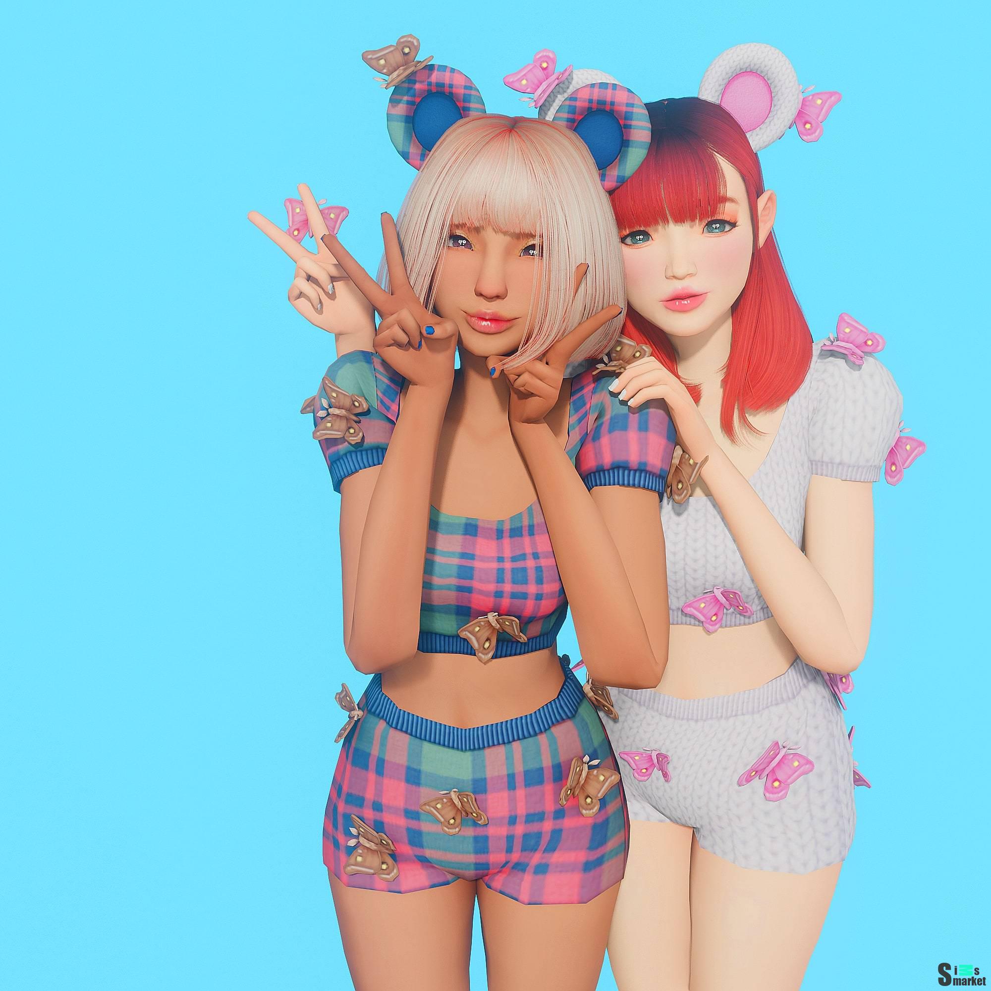 Костюм "Мишка" для Симс 4. Скачать мод