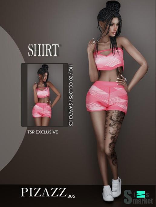 Костюм Plaid от ..00 для Симс 4. Скачать мод