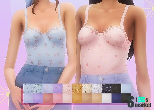 Кроп-топ от Miiko для Симс 4. Скачать мод