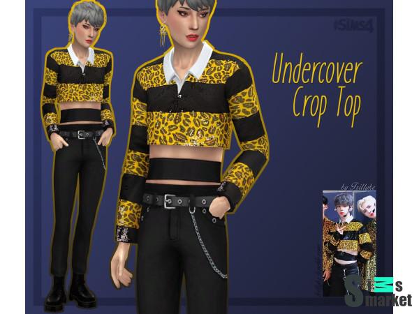 Кроп-топ undercover by Trillyke для Симс 4. Скачать мод