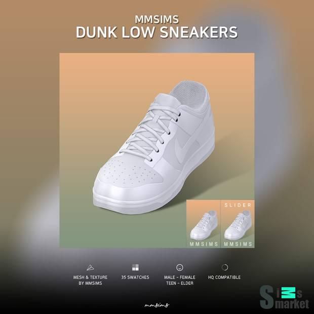 Кроссовки "Dunk Low Sneakers" для Симс 4 для Симс 4. Скачать мод