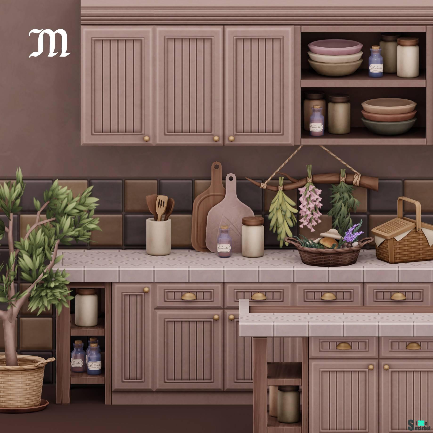 Кухня "Herbalist Kitchen" для Симс 4 для Симс 4. Скачать мод