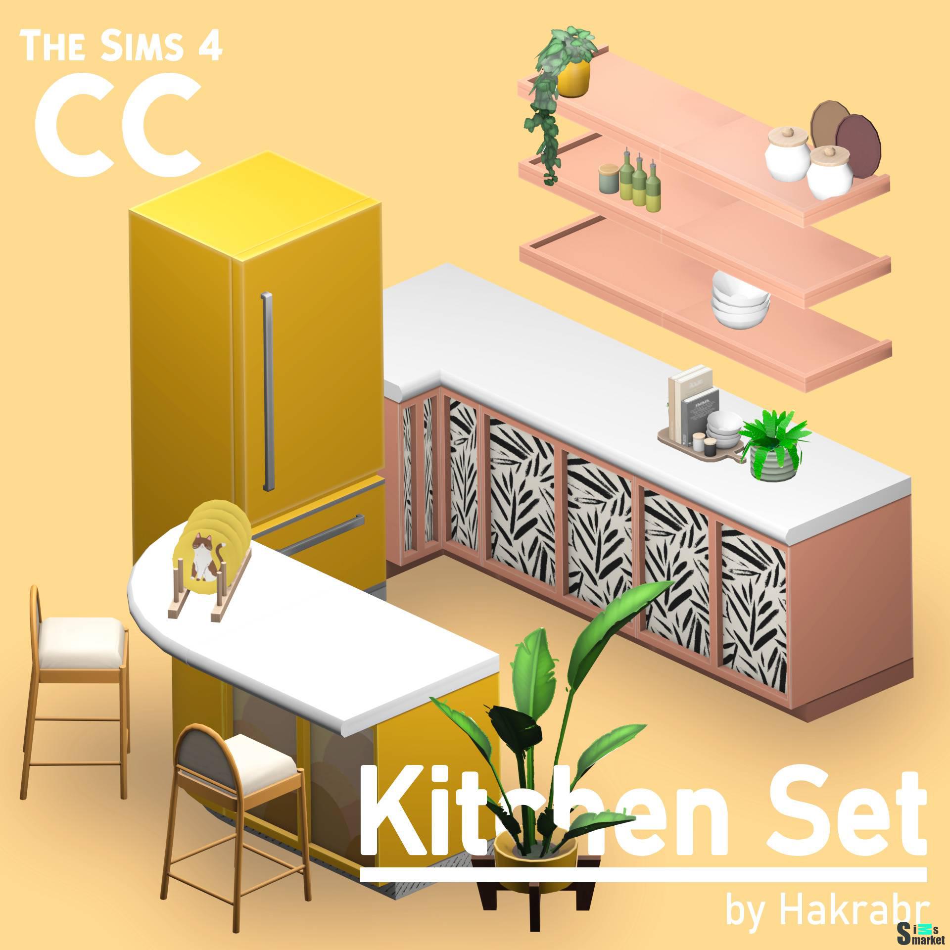 Кухня "Kitchen Set #1" для Симс 4 для Симс 4. Скачать мод