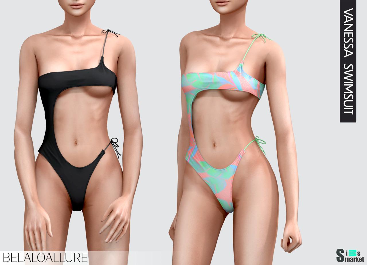 Купальник "Vanessa swimsuit" BELALOALLURE для Симс 4. Скачать мод