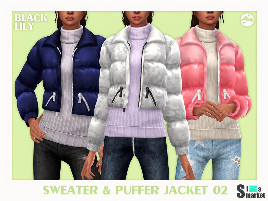 Куртка 02 by Black Lily для Симс 4. Скачать мод